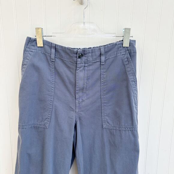 Xirena Morleigh Twill Pants Blue Storm Wide Leg Utility Trousers Size L NWT - Picture 5 of 9